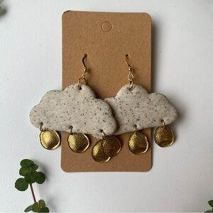 Handmade by me! Polymer clay earrings, brass findings and gold-plated hooks.